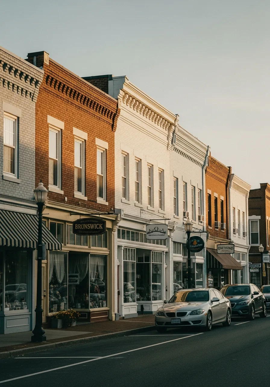 Historic Brunswick Maryland railroad town near the Potomac River